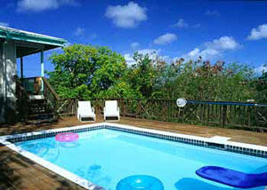 St John vacation rental Meridian large private pool and deck