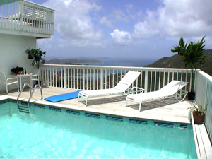 St John USVI vacation rental Viewtiful pool and deck with wonderful views