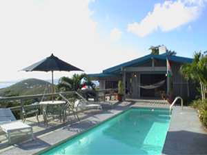St John USVI vacation rental Tesseract pool and gigantic views